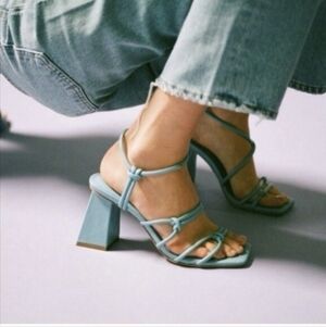 Song of Style Blue Strappy Heels